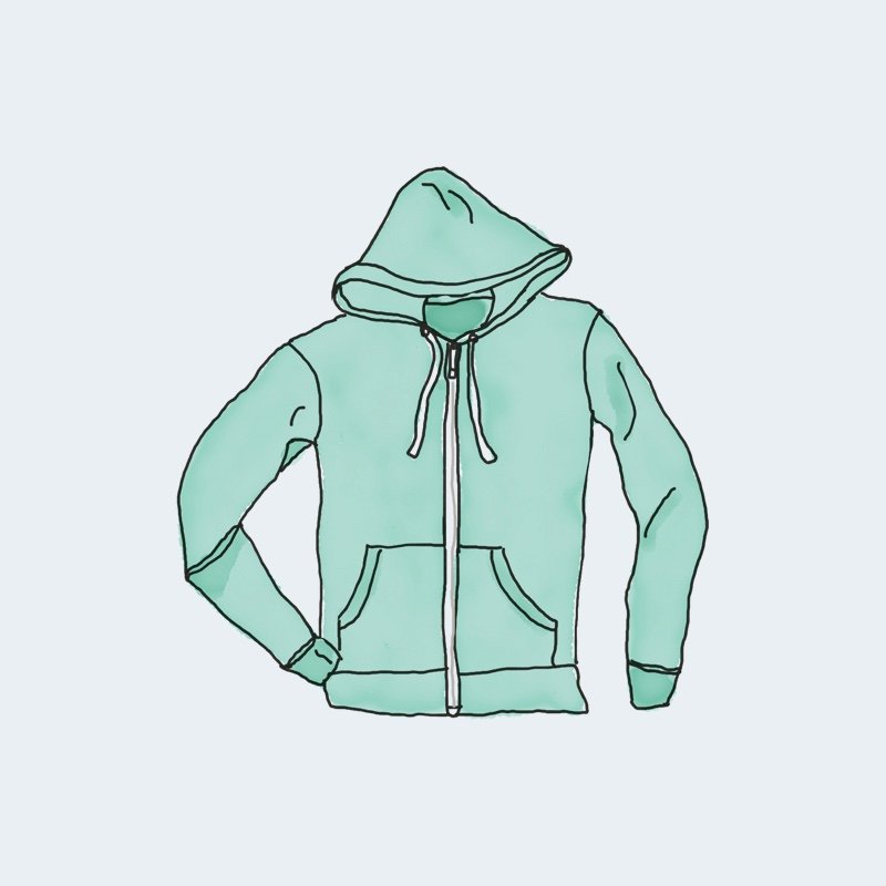 Sweatshirt com capuz e fecho-éclair